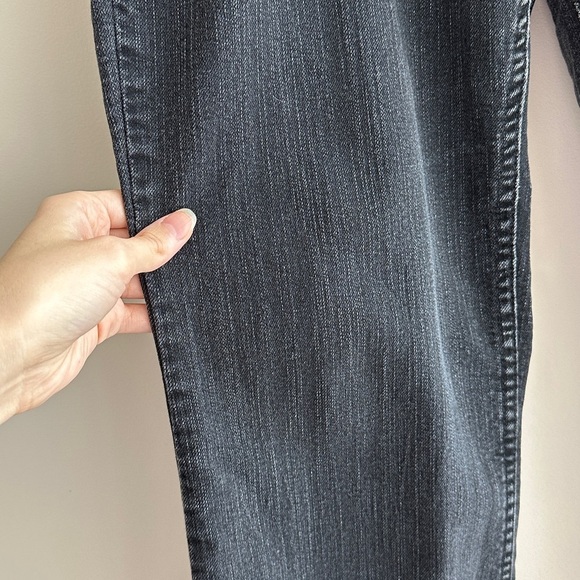 Merona Bootcut Black Denim Jeans, White Streaked Jeans, Size 14 Regular - Picture 6 of 16